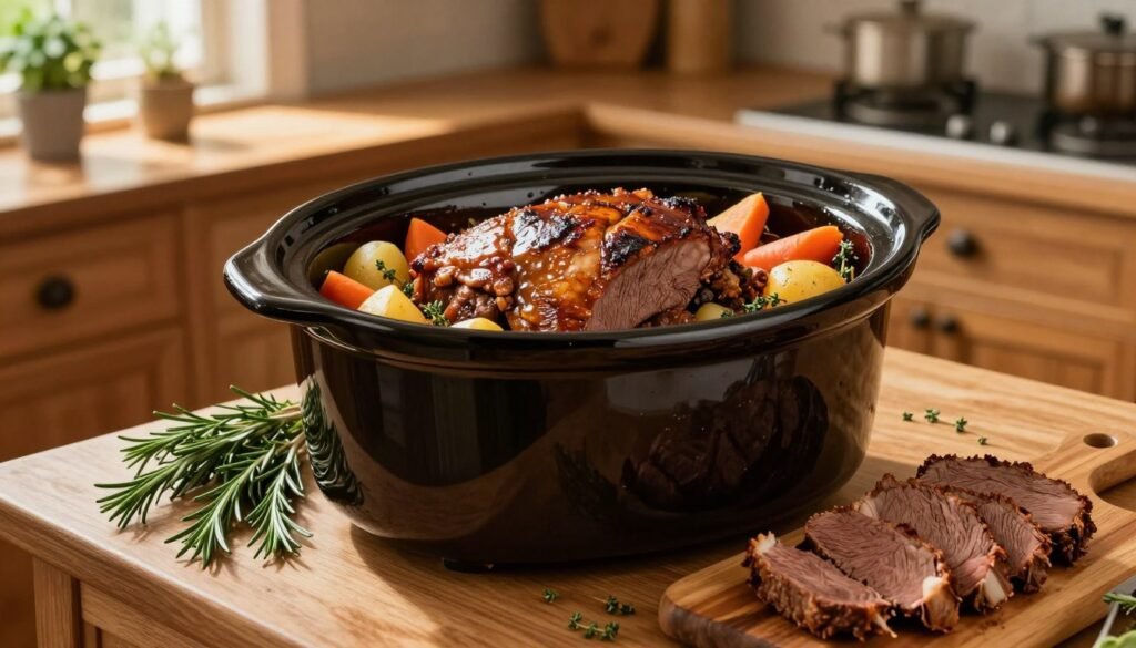 top round roast slow cooker