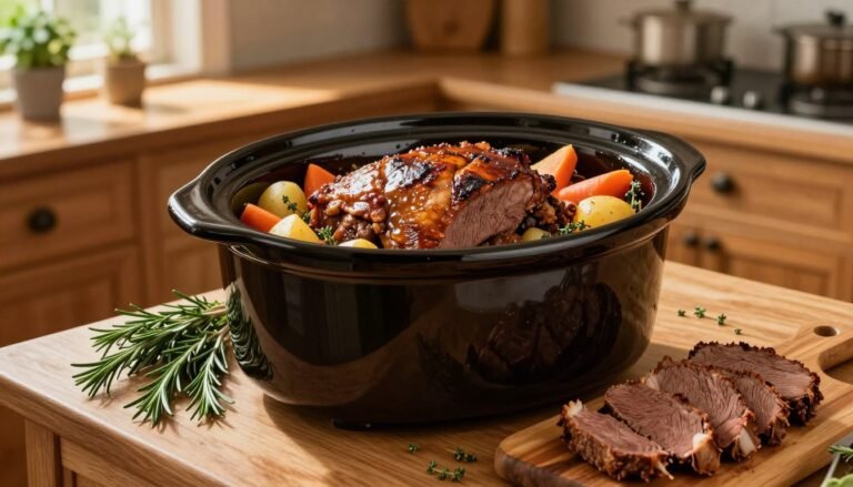top round roast slow cooker